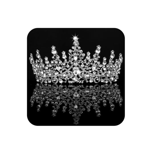 COCIDE front view tiara showing overall sparkle and elegant silhouette, enhances bridal look
