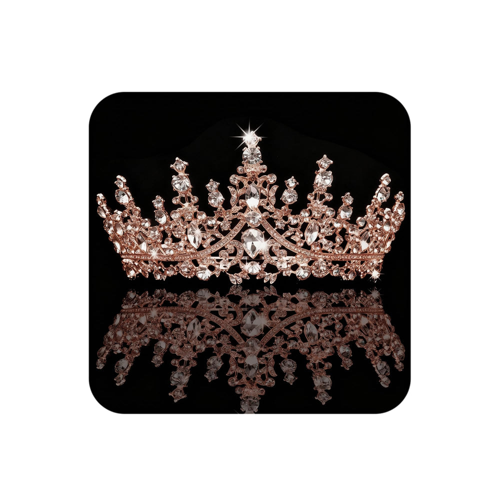 COCIDE rose gold tiara front view showing elegant sparkle and fit