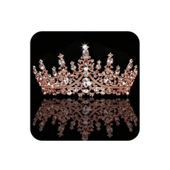 COCIDE rose gold tiara front view showing elegant sparkle and fit