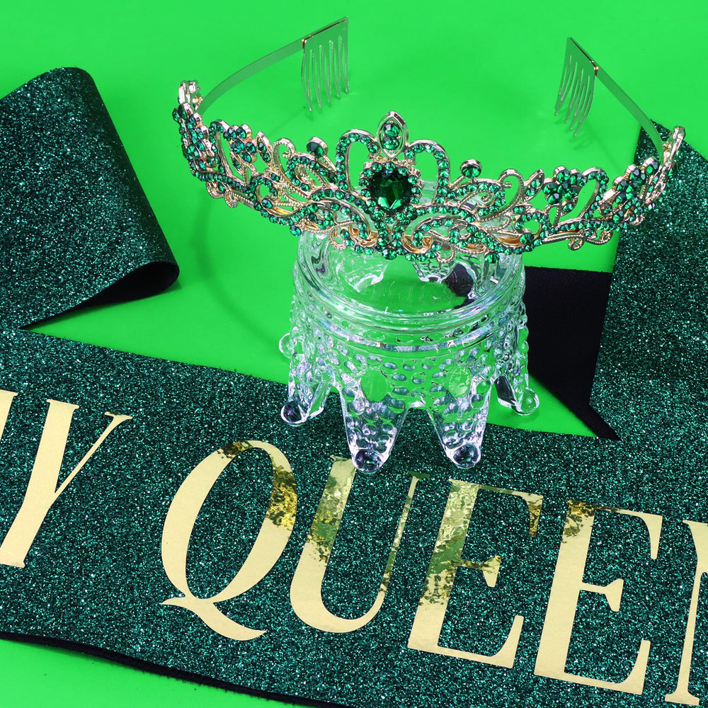 COCIDE tiara worn by model at party showing comfortable fit and camera-ready style
