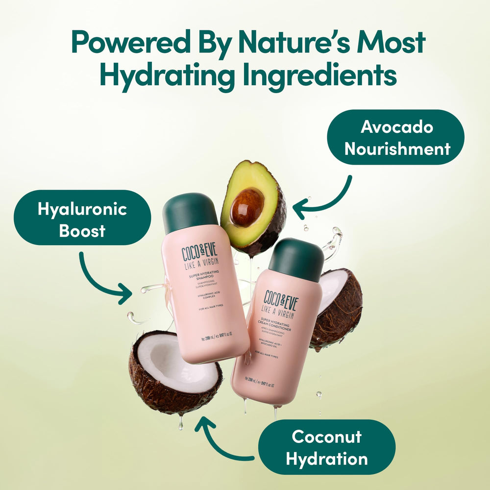 Coco & Eve duo staged in bathroom showing lifestyle use and salon-level results