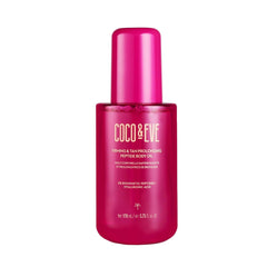Coco & Eve front bottle view showing elegant packaging and travel-ready benefit