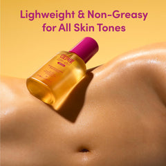 Coco & Eve spray applied to arm illustrating even bronzing benefit