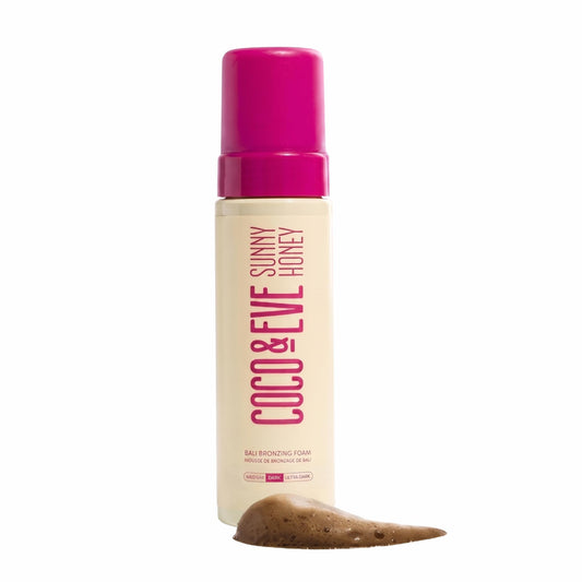 Coco & Eve bottle front view showing product branding and benefit
