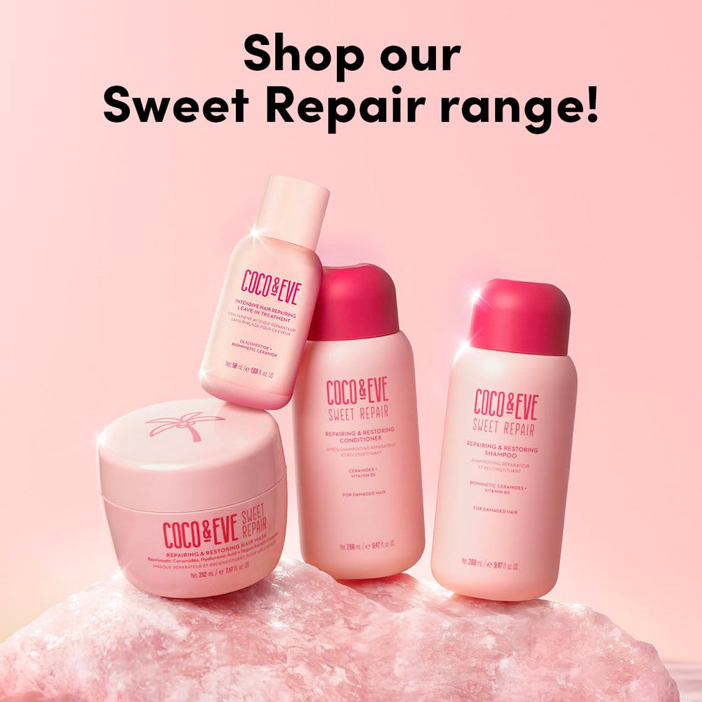 Coco & Eve mask in shower routine showing safe use on wet hair