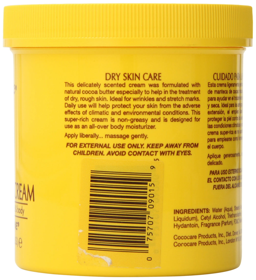 COCOCARE cocoa butter cream texture close-up highlighting smooth absorbency