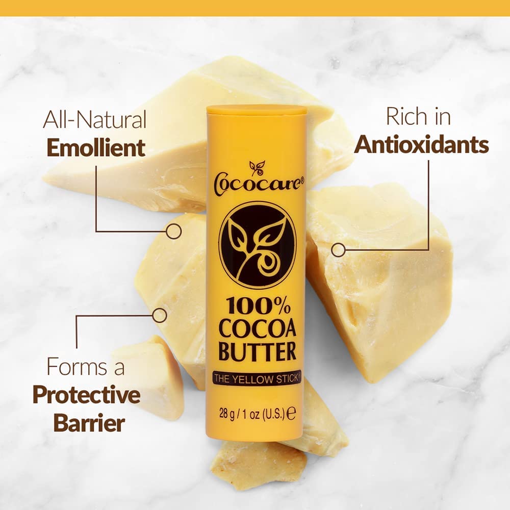 COCOCARE cocoa butter texture close‑up showing smooth solid butter for hydration