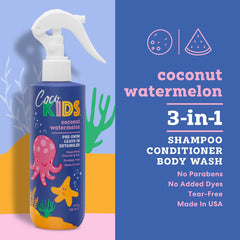 Cocomagic child using spray poolside for pre-swim protection benefit