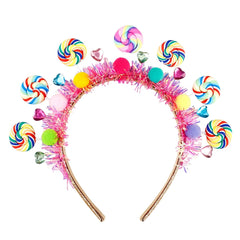 Cohortstar front view showing candy headband for festive outfits and parties