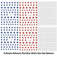 COKSDUPID close-up of a single sheet with mixed star sizes, allows precise nail customization