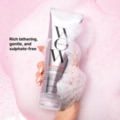 COLOR WOW label close-up highlighting ingredient transparency and color protection