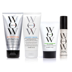 COLOR WOW travel kit front packaging showing all five products and TSA-ready size benefit