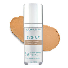 Colorescience Even Up front packaging showing tinted sunscreen and SPF benefit