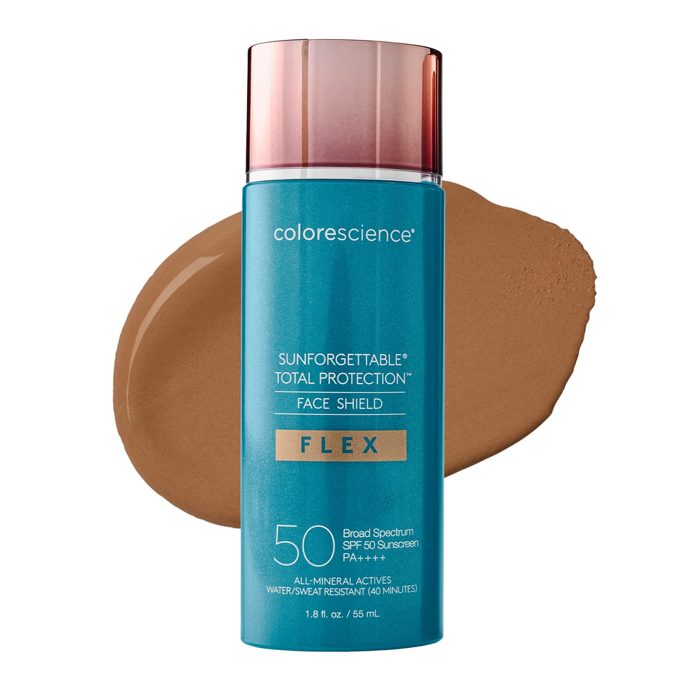 Colorescience front packaging showing SPF 50 and tone-adapting benefit
