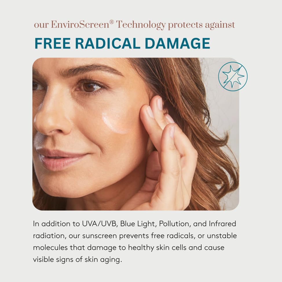 Model applying Colorescience FLEX outdoors showing sun protection and natural finish