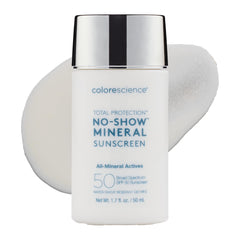 Colorescience No-Show front packaging showing sleek tube and SPF label for easy recognition