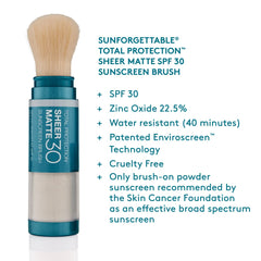 Colorescience powder texture close-up showing fine mineral particles for mattifying