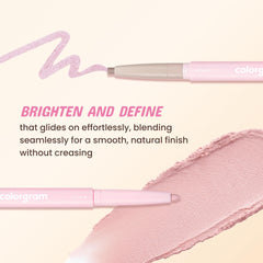 COLORGRAM applicator used at inner eye demonstrating brightening effect