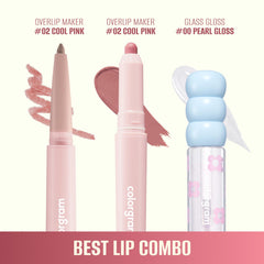 COLORGRAM model applying pencil to lips showing precise lining and natural enhancement