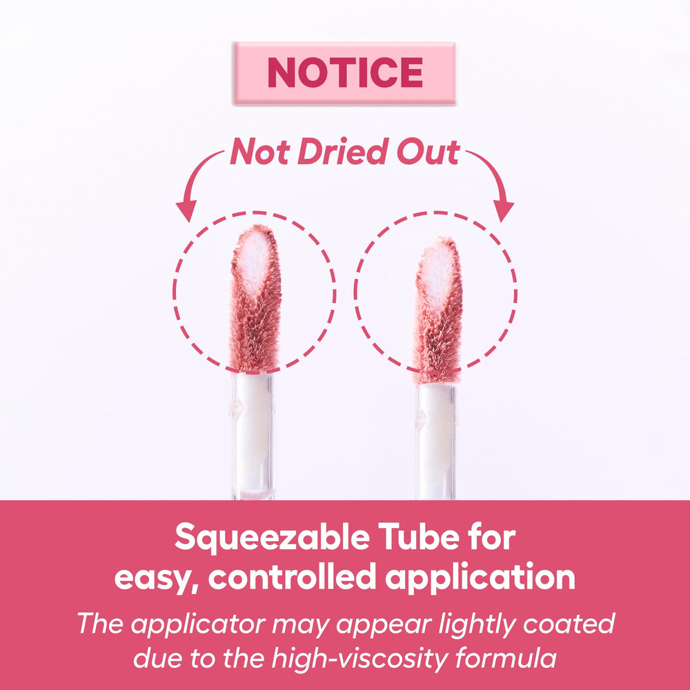 COLORGRAM cap and nozzle detail illustrating reduced-waste squeeze design