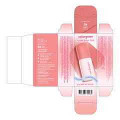 COLORGRAM lifestyle shot with the tint in a travel pouch, ideal for on-the-go touch-ups
