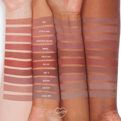 ColourPop Ashton swatches on arm showing true color payoff and blendability