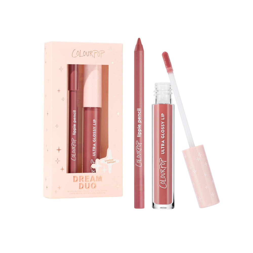 ColourPop front packaging showing both Five Stars pencil and Pasadena gloss for convenient use