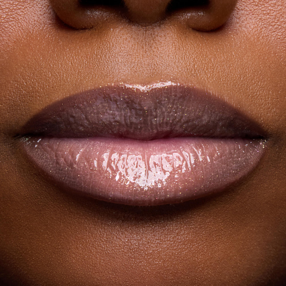 ColourPop Fresh Kiss label listing peptides and hyaluronic acid benefit: nourishing ingredients
