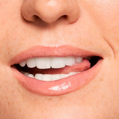 ColourPop Fresh Kiss applied on model lips showing shine and plumped appearance benefit