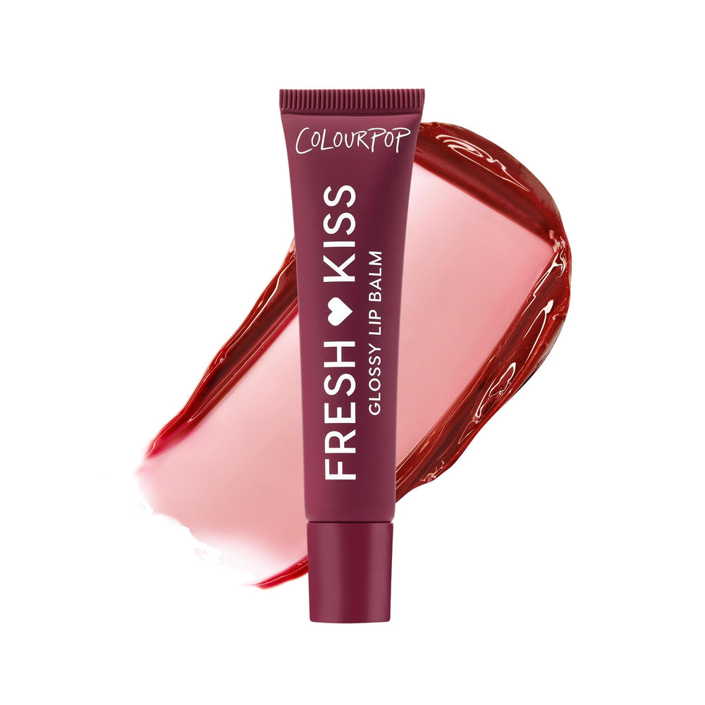 ColourPop Fresh Kiss Wild Berry front tube showing glossy finish benefit