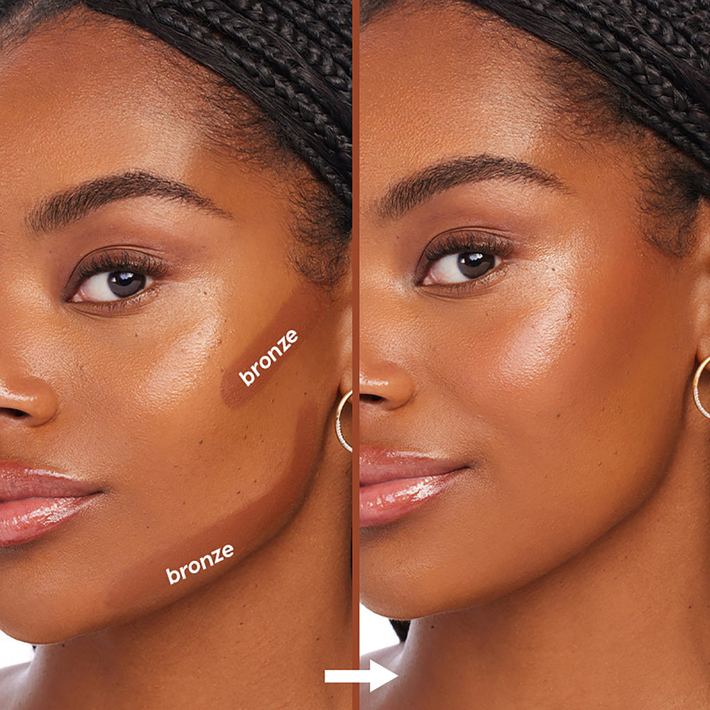 ColourPop La Jolla Cove swatch on arm demonstrating buildable, natural matte warmth