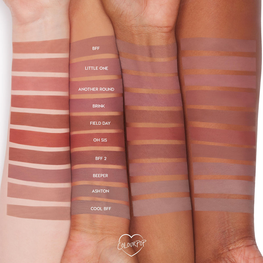 Hand applying ColourPop Lippie Pencil to lips demonstrating control and effortless application benefit