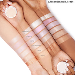 ColourPop Monster swatch on arm displaying blendable, buildable sheen benefit