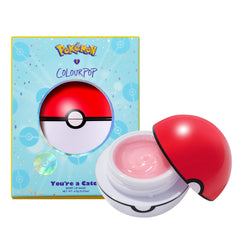 ColourPop Poké Ball jar front view showing collectible packaging and portability benefits