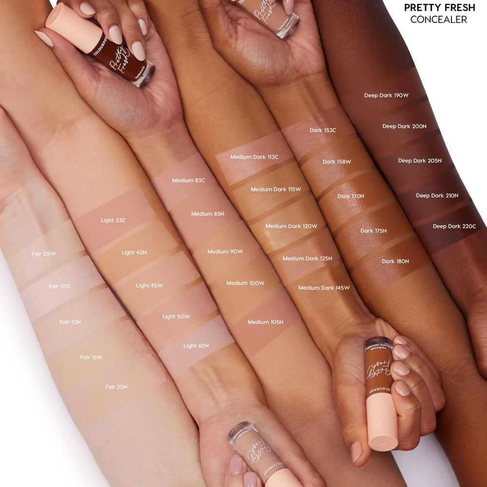 ColourPop concealer texture on fingertip highlighting creamy hydrating formula for smooth finish