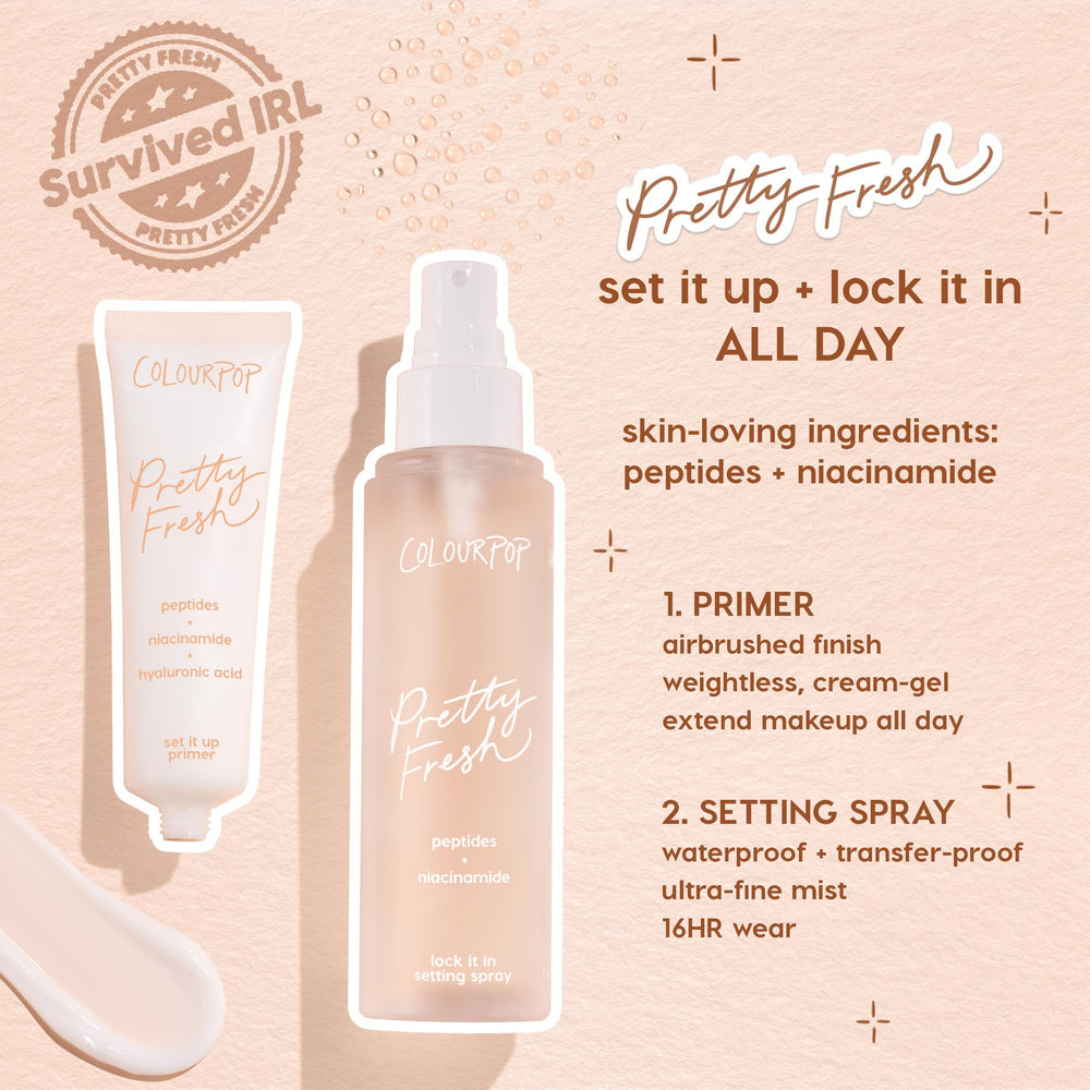 ColourPop bottle held in hand for scale showing travel-friendly size