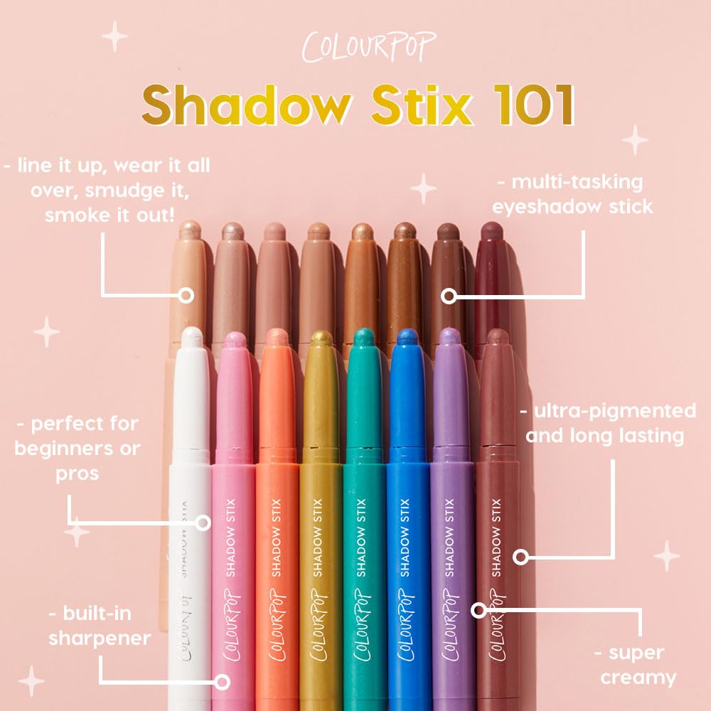 ColourPop Shadow Stix applied on eyelid, long-lasting wearable color result