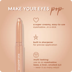 ColourPop Shadow Stix Honey BB in hand scale demonstrating travel-friendly size