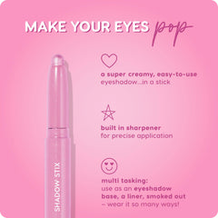 Model wearing ColourPop Shadow Stix for a daytime look emphasizing effortless wear