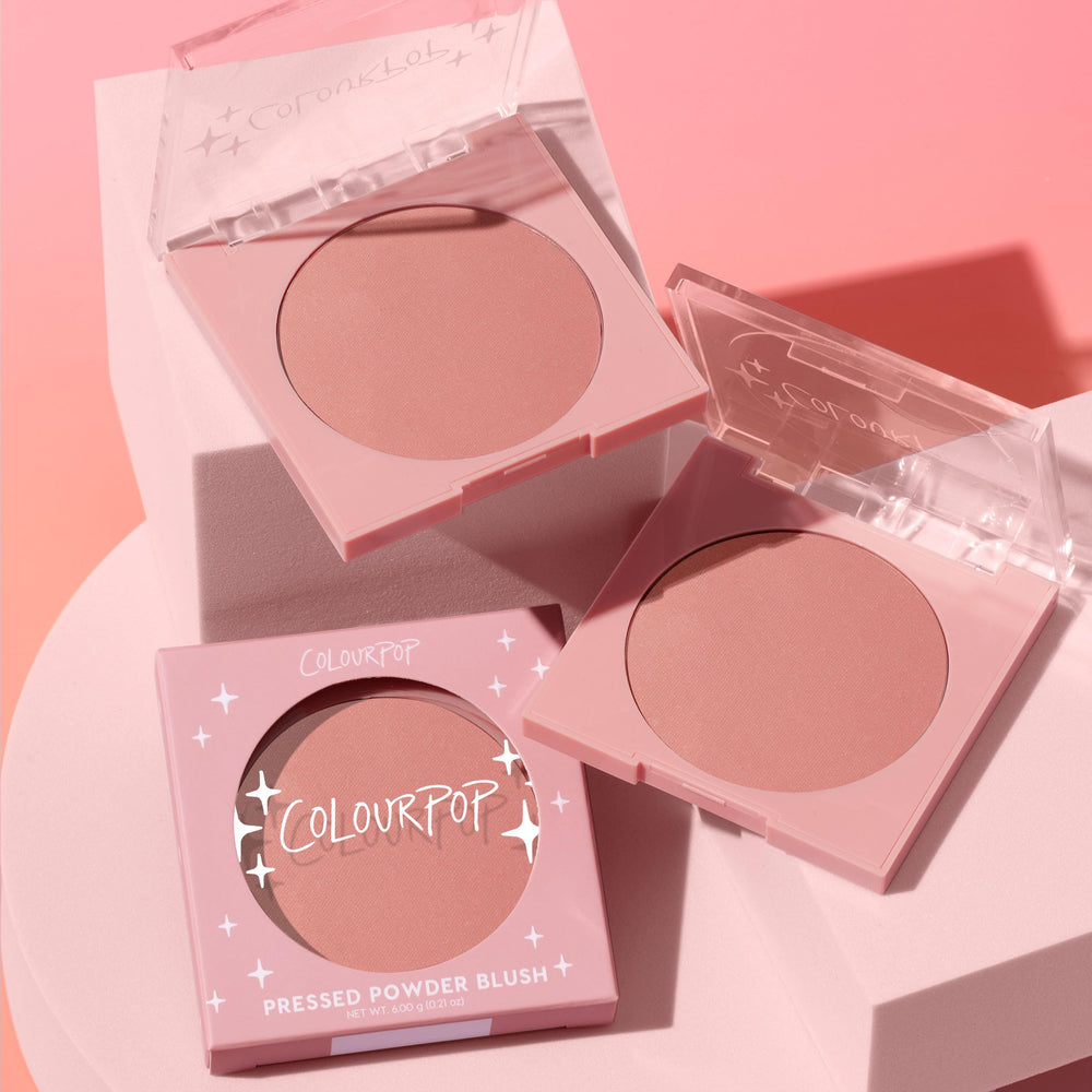 ColourPop blush being applied with brush for even buildable coverage and soft matte finish