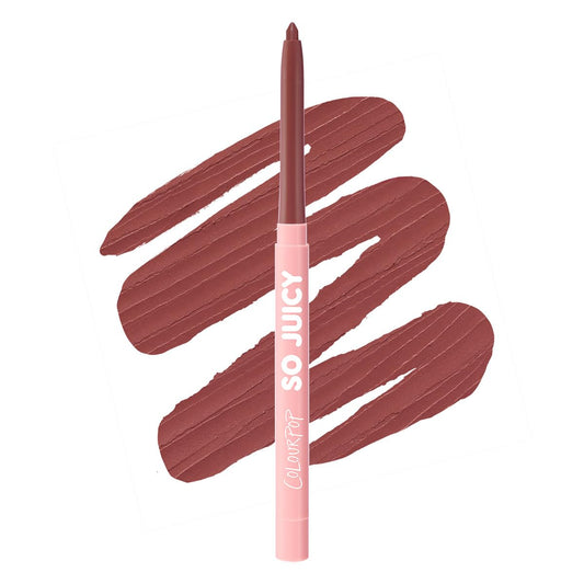ColourPop So Juicy front view showing slim retractable liner and shade