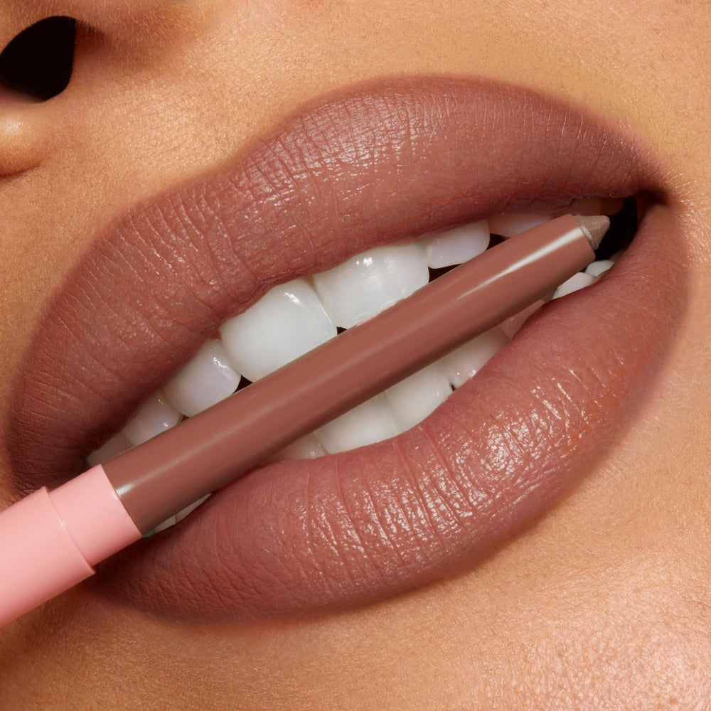 ColourPop liner packaging with ingredients label showing peptides and ceramides benefit