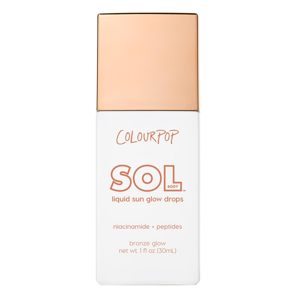 ColourPop Sol front packaging showing bronzer bottle and brand, easy-to-use glow