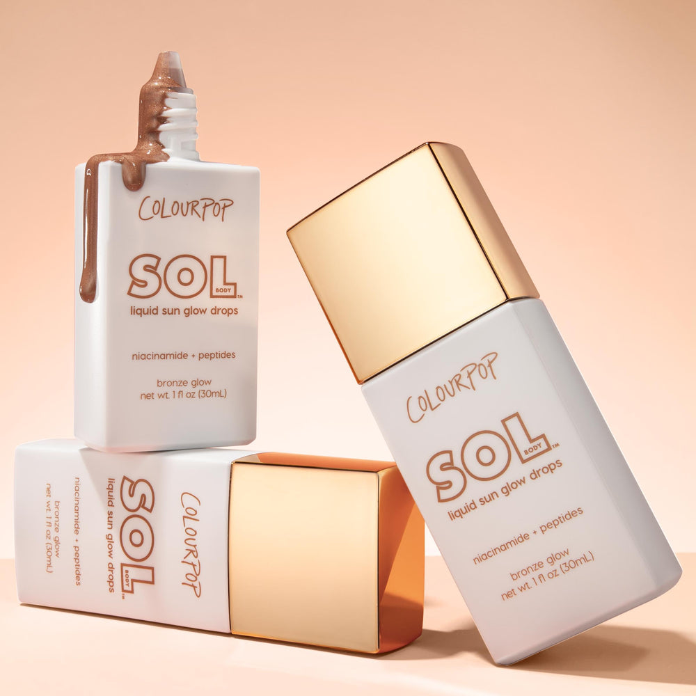 ColourPop Sol size and scale next to common items, travel-friendly volume