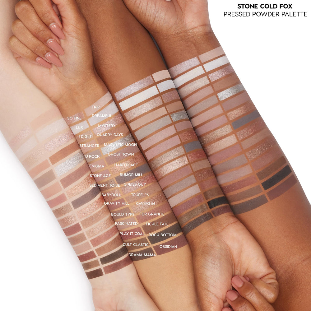 ColourPop palette held in hand showing size and travel-friendly scale