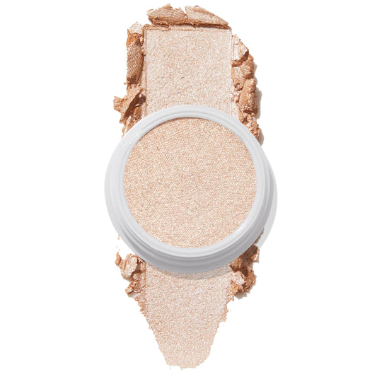ColourPop Super Shock front view open showing marbled highlighter for instant glow
