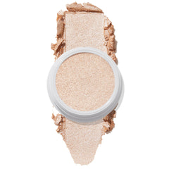 ColourPop Super Shock front view open showing marbled highlighter for instant glow