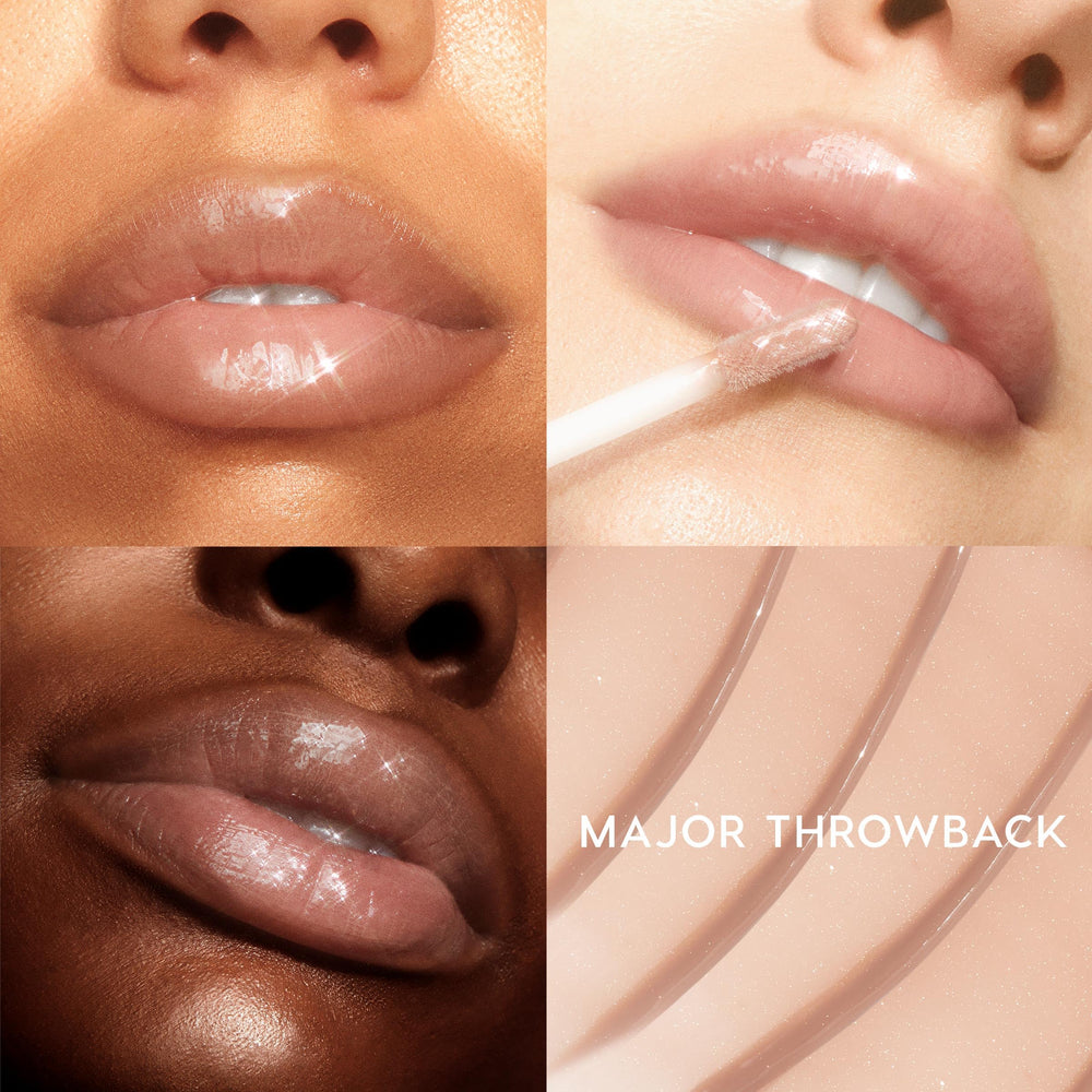 ColourPop glossy texture swirled on skin, reveals hydrating non-sticky finish benefit