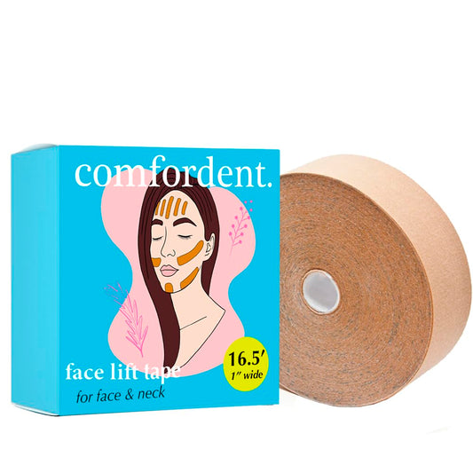 Comfordent roll packaging front view showing product and benefits