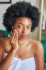 Completely Bare bottle on bathroom vanity in lifestyle setting for daily routine benefit